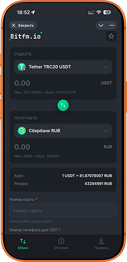 BitFM Mini App Screenshot
